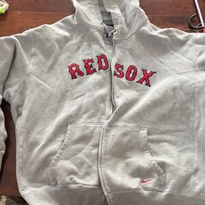 Nike Gray Hoodie with Red Sox Embroidery